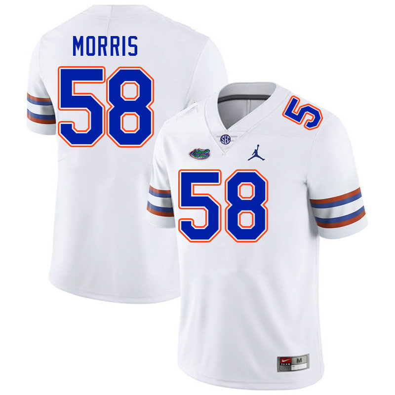 Men #58 Andre Morris Florida Gators College Football Jerseys Stitched-White